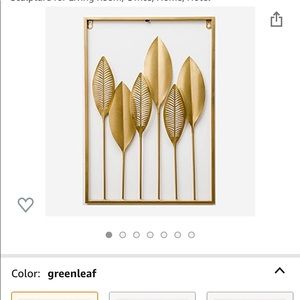 NWT Gold Metal Wall Decor
